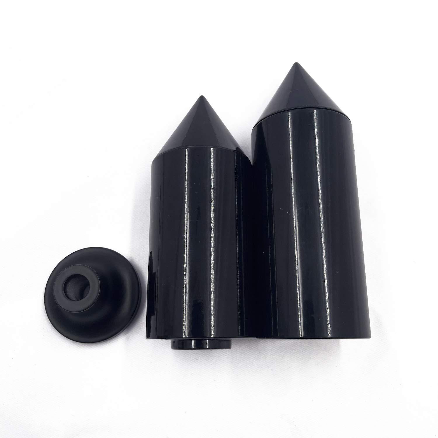 HTTMT- Black (Left & Right Sides) High Quality Aluminum Spike Frame Slider Crash Protector Compatible With 2005 2006 Kawasaki Ninja Zx-6R Zx6R [P/N: MT290-034-BK] - Image 4
