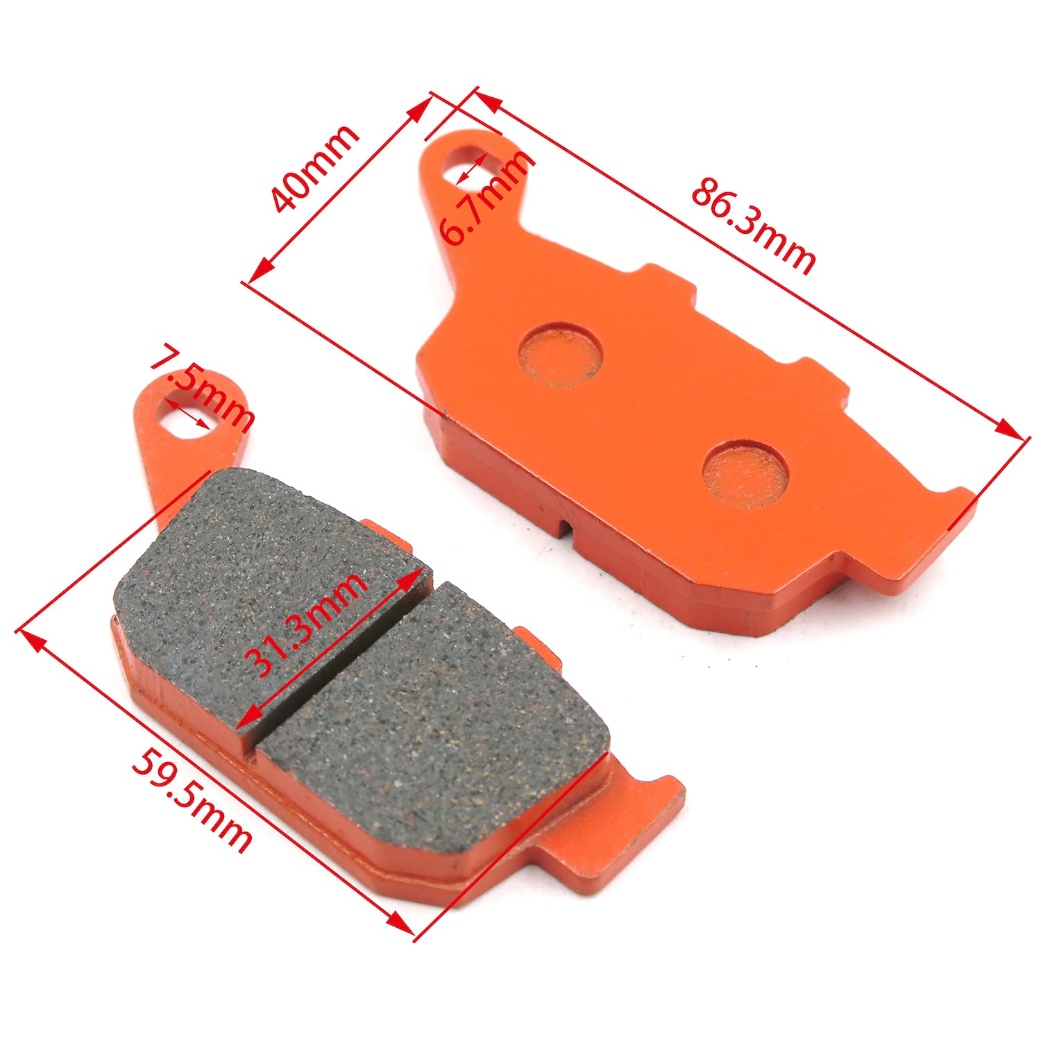 HTTMT Carbon Ceramic Brake Pads Compatible with Buell Blast XB9SX Lightning CityX - Image 3