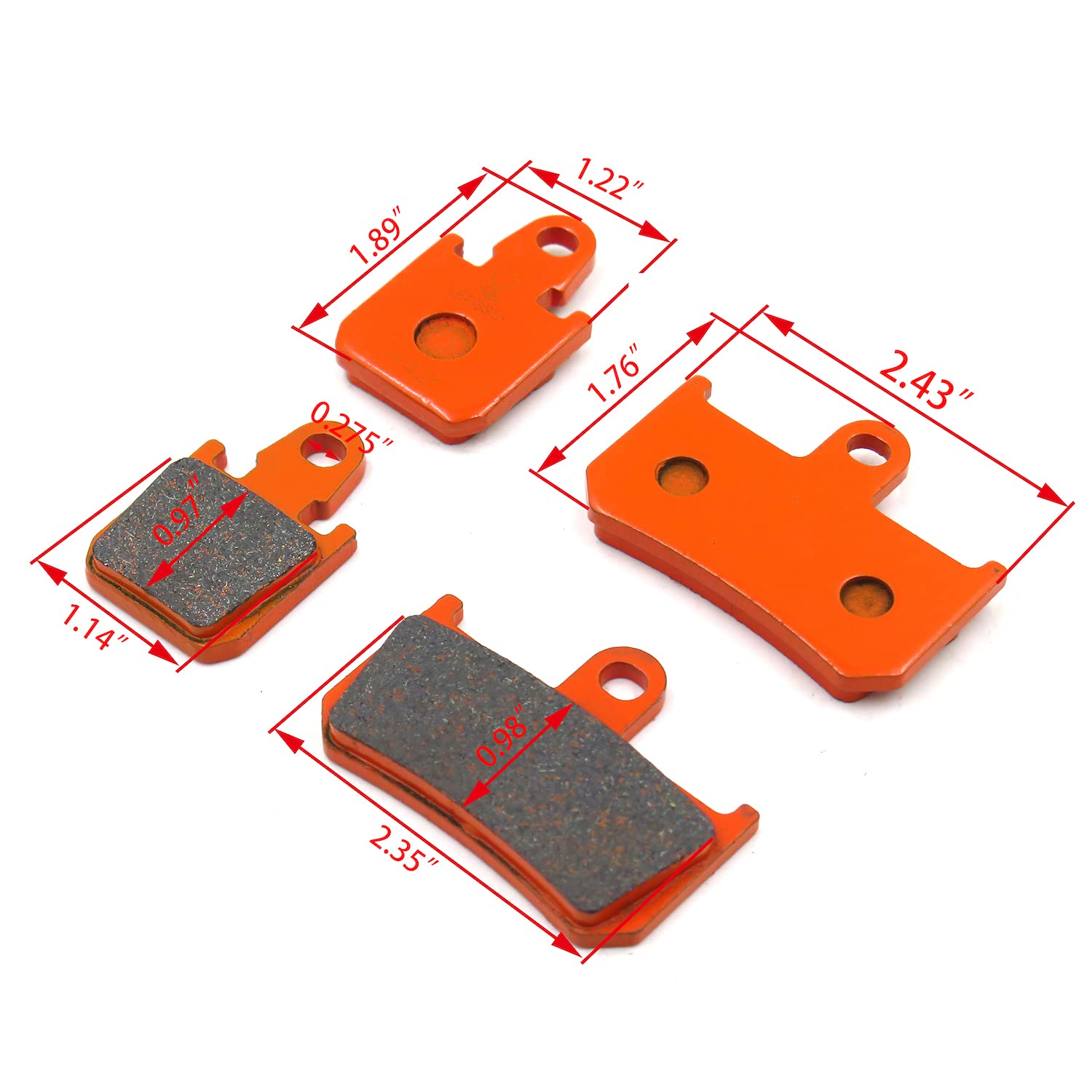 HTTMT Carbon Ceramic Brake Pads Compatible with VMX1700 VMAX 09-13 /4 - Image 3