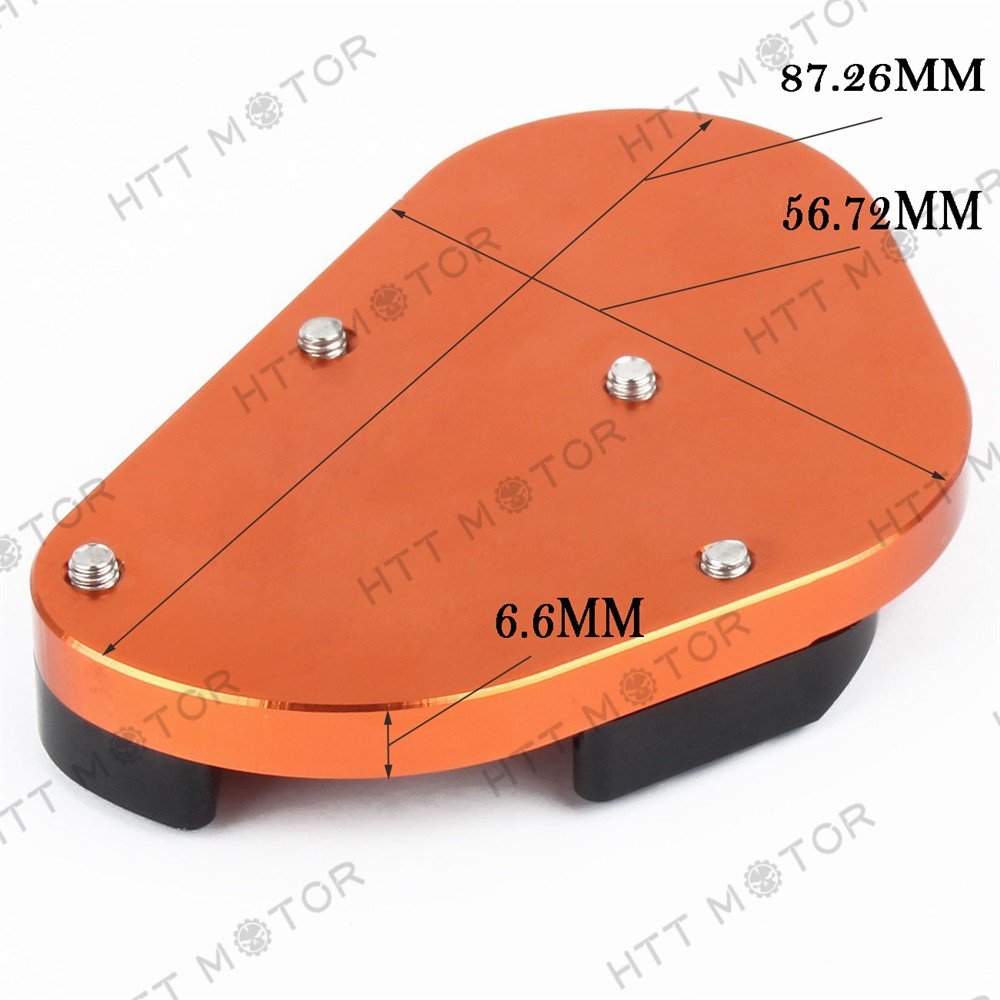 HTTMT CNC Sidestand Plate Kickstand Extension Pad Compatible with KTM 125/200/390 DUKE (2013-2015) - Image 3